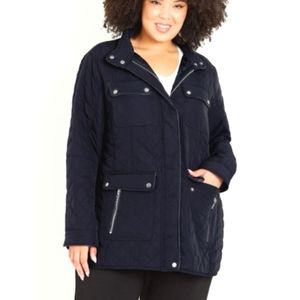 NWT EVANS LIGHTWEIGHT QUILTED JACKET IN NAVY